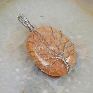 จี้พลอยหินคริสตัลสำหรับห่อด้วยลวดจี้รูปต้นไม้ดวงอาทิตย์ - Product Image 1
