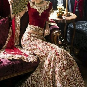 Robe Lehenga Choli de style indien, design royal 2019, pour mariage, avec broderie Zardozi lourde, vêtements indiens et pakistanais ATIYA LIBAS - Product Image 1