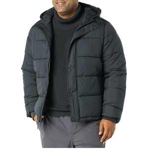 2025 New Winter Puffer <b>Jacket</b> for <b>Men</b> Stand Collar <b>Canvas</b> Fabric Hidden Side Pockets Custom Logo Design Waterproof Breathable - Product Image 4