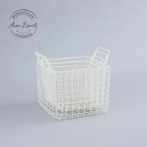 Oneup — panier à Fruits en fil de fer nickelé noir, avec poignée, de forme ronde, personnalisé, taille Standard pour cadeau, vente en gros - Product Image 3