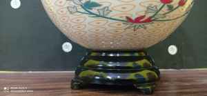 Urna de cremación en forma de huevo con crema impresa, suministros funerarios de latón, Brassworld, India - Product Image 3