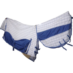 AUSTRALIAN Summer Combo Horse Tapis avec fermeture frontale en cuir Bleu IN;dollar 8 tailles 5'3 5'6 5'9 6'0 6'3 6'6 6'9 7'0 - Product Image 1