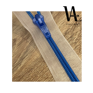 #5 en nylon transparent à fermeture à glissière avec curseur en plastique fin - Product Image 1