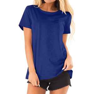 ขายส่งผู้หญิงคุณภาพสูงเสื้อยืดผ้าฝ้าย 100% ขายร้อนเสื้อยืดเปล่า Crop Tops เสื้อยืดสวมใส่สบายๆ - Product Image 2