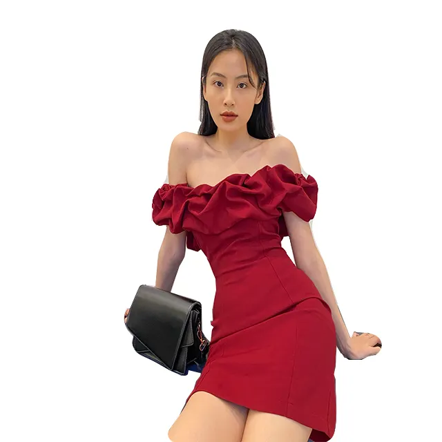 2020 Nieuwste Vrouwen Elegante Witte De Schouder Ruche Mouw Body Voor Dames Party Club Twee Kleur Gemaakt In Vietnam