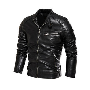 Veste en cuir pour hommes, classique et décontracté, de qualité supérieure, fortement utilisé - Product Image 1
