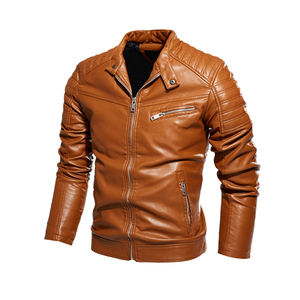 Veste en cuir pour hommes, classique et décontracté, de qualité supérieure, fortement utilisé - Product Image 4