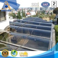 Tôles de Toiture Ondulées en Polycarbonate pour Bureaux Extérieurs, Abri Voitures, Protection Anti-UV, Garantie Dix Ans, Design Contemporain