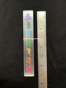 มูนเฟสสลักบาร์ SELENITE จาก MUNTAHA <span class=keywords><strong>AGATE</strong></span>,หินแกรนิตสีขาวเซเลไนต์7แถบจักระสีขาวที่สวยงาม - Product Image 4