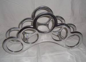 Support à vin et à champagne moderne de luxe Hot Premium Vantage en aluminium avec finition nickelée pour l'utilisation des accessoires de bar - Product Image 6