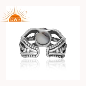 Anillo de Piedras Preciosas Naturales Dendritas con Diseño Moderno, Joyería al por Mayor, Proveedor de Joyería Hecha a Mano en Plata de Ley 925 - Product Image 4