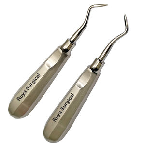 ชุดเครื่องมือผ่าตัดช่องปาก อุปกรณ์จัดฟัน ที่ยกปลายรากฟันแบบใช้มือ 2 ชิ้น ซ้าย-ขวา ทำจากสแตนเลส ได้รับการรับรองมาตรฐาน CE - Product Image 2