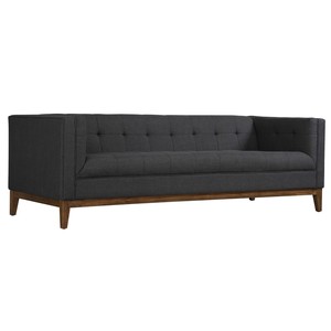 Ensemble de canapés sectionnels confortables en cuir PU de style industriel moderne, trois places, meubles de salon pour appartement avec structure en bois massif - Product Image 2
