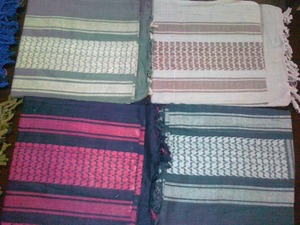 100% Cotton Customized Shemagh Arab Tactical Desert Keffiyeh Thickened Scarf Wrap for Women and Men 110x110cm - Product Image 2