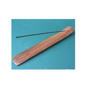 Soporte de palo de incienso de madera, quemador de incienso tallado, hecho a mano, sólido, producto en oferta - Product Image 5