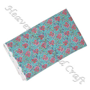 Tela de algodón con estampado de bloques para correr tela de algodón con estampado Jaipuri tradicional al por mayor tela de estampado de bloques a mano al por mayor - Product Image 1