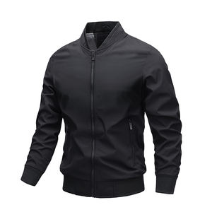 Chaqueta Bomber de cuero informal para hombre con logotipo personalizado de gran oferta estilo Formal con cremallera para deportes de béisbol de primavera y motocicletas - Product Image 4