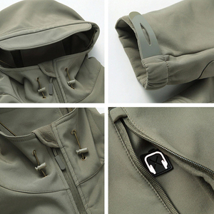 Custom Made Softshell <b>Canvas</b> <b>Jacket</b> with Stand Collar High Street Style for Winter - Product Image 5