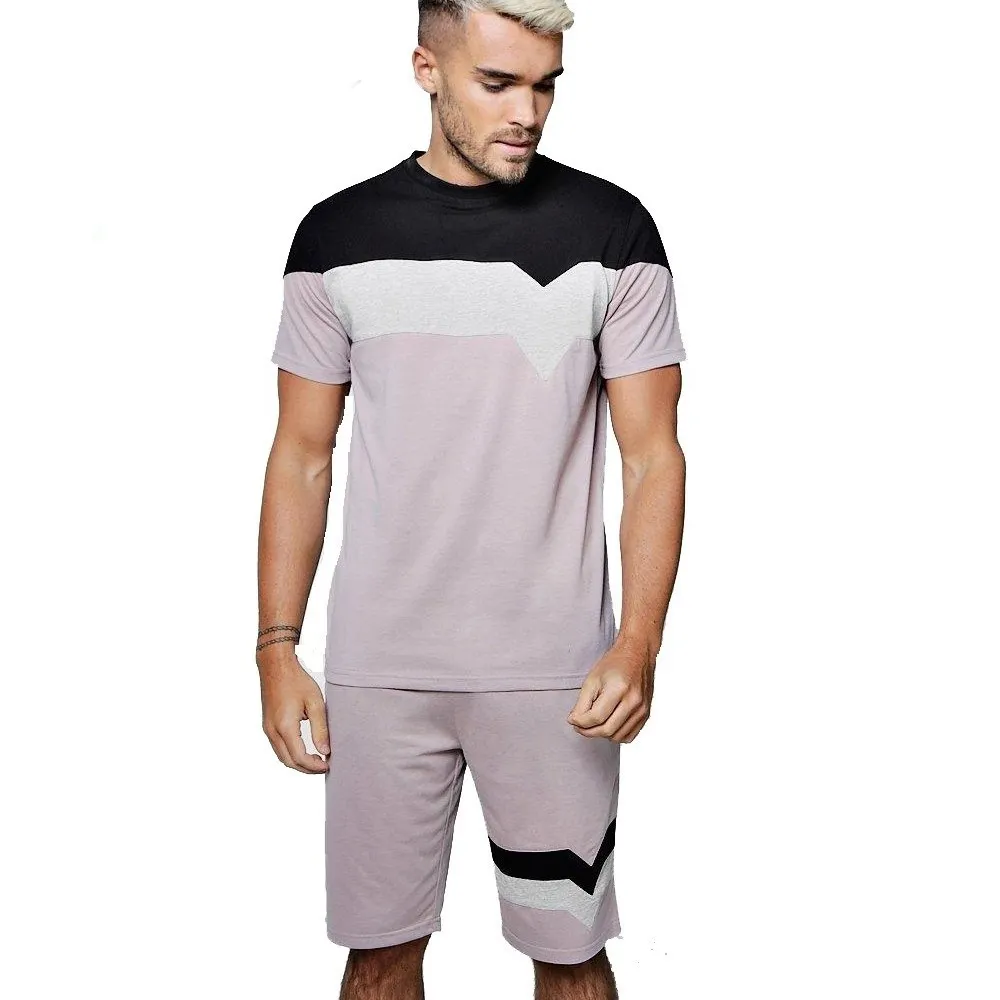 Ultimo disegno di modo casuale mens t-shirt e short set/2021 di vendita calda di estate di modo di disegno unico t shirt e breve set