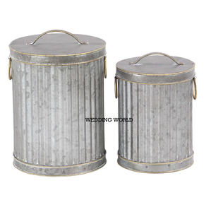 Galvanized Trash <b>Bin</b> Exclusive Variety of Handmade Iron Waste Bucket Wholesale Best Metal <b>Recycle</b> <b>Bin</b> - Product Image 1