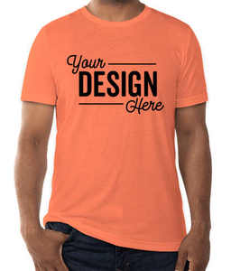 Camisetas de mezcla de cuello redondo unisex, camiseta personalizada con bordado por sublimación de impresión de tu diseño - Product Image 1