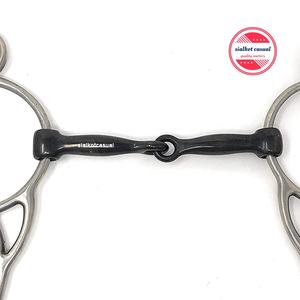 ม้าสากลปิดปากบิตอุปสรรค3แหวนชิ้นปากสแตนเลสไขมันกลางแจ้งกีฬาการแข่งม้าผลิตภัณฑ์ - Product Image 4