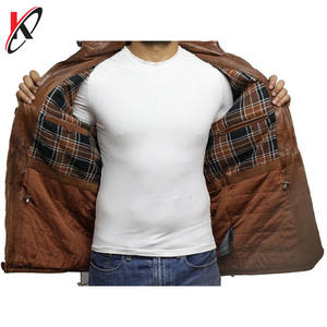 Veste imperméable coupe-vent respirante en cuir véritable de qualité supérieure pour homme, marron, pour l'hiver, personnalisable - Product Image 3