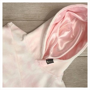 Custom Oversized Casual Womens Designer Long Sleeve Pullover Satin Lined Hoodies - Product Image 4