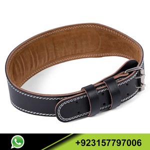 Gym Leather Belt New Arrival Black Genuine Leather Training Bodybuilding Gym Weightlifting Workout Belt - Product Image 6