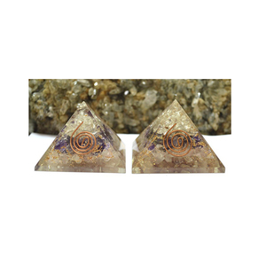 Pyramides d'orgone d'énergie artisanale de pierre semi-précieuse (cristal-améthyste-rose) pour la pierre gemme de générateur d'énergie de protection Emf - Product Image 1