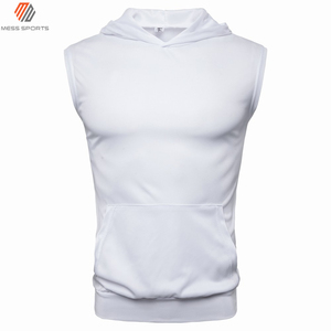 Camisetas sin Mangas con Capucha para Hombre, para Entrenamiento, Gimnasio, con Bolsillos, Transpirables, de Secado Rápido, Ecológicas, de Poliéster/Algodón, Personalizables - Product Image 3