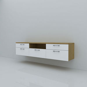 ลอยทีวียืนคอนโซลแสดงสื่อการจัดเก็บตู้ทีวี - Product Image 1