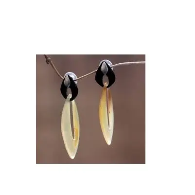 Latest design buffalo horn Earrings Jewelry for wedding party and festival for women and girls horn earing for hot sale