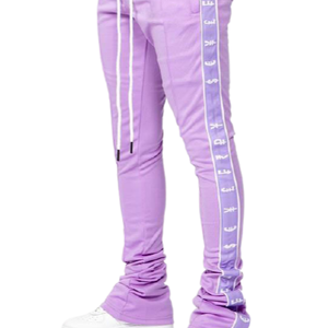 New Arrival Polyester Drawstring <b>Trousers</b> <b>Mens</b> 3M Reflective <b>Line</b> St, <b>Mens</b> Skinny Fit Stacked Jogger Sweatpants <b>Men</b> Track Pants - Product Image 1