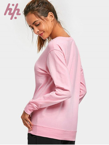 Sudadera de Invierno de Algodón para Mujer, Informal, Lisa, Rosa, Hombros Caídos, Secado Rápido, Transpirable, Productos Huzaifa - Product Image 4