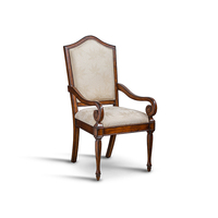 Fauteuil d'appoint classique en bois Phantom, chaise de salle à manger, chaise longue, bois massif acajou, mobilier d'appartement, design moderne