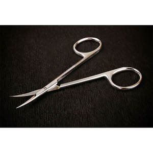 Ciseaux professionnels de manucure à cuticules ongles incurvés acier inoxydable personnalisé Logo Style beauté des doigts couleur vive poignée caractéristique - Product Image 1