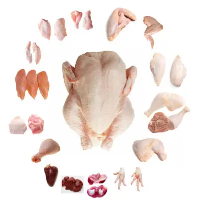 हलाल जमे हुए चिकन पैर मांस कमजोर/जमे हुए चिकन पैर तिमाही/बिक्री के लिए कमजोर चिकन पैर