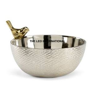 Aluminum Metal Tree Branch Shape Design Bowl Home Decoration <b>Accessories</b> <b>Kitchen</b> Dining Table Modern Oval Bowl - Product Image 3