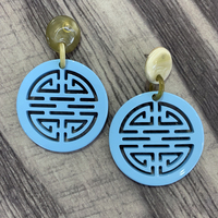 Pendientes Colgantes de Moda Hechos a Mano con Laca de Cuerno de Búfalo, Estilo Lindo, Más Vendidos en 2026, Gran Venta en EE. UU.