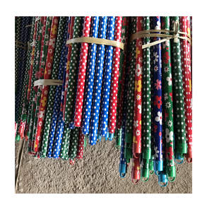 Mango de escoba de madera de eucalipto, flor y lunares, hecho en Vietnam, la mejor calidad - Product Image 2