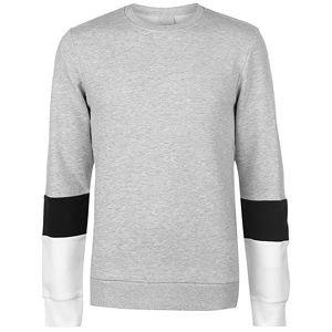 Manches longues Poignets Et Ourlet Côtelés En Coton Mélangé Tissu Doublure En Polaire Brossée Imprimé Motif À Poitrine Sweats. - Product Image 1