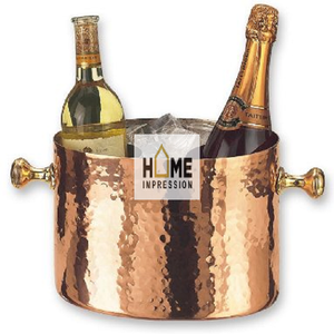 Fantaisie or jante Base métal cuivre luxe seau à glace nouveau promotionnel luxe moderne seau à glace - Product Image 3