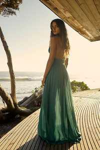 Robe longue longue longue à col en v pour femme, style Boho, sans manches, tenue de soirée ou de plage, décontractée, été, 2022 - Product Image 3