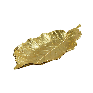 Ensemble de plateaux de service en forme irrégulière, finition plaquée et en forme irrégulière, avec Design de feuille, ensemble de remorquage pour le Restaurant à domicile et la décoration d'hôtel - Product Image 2