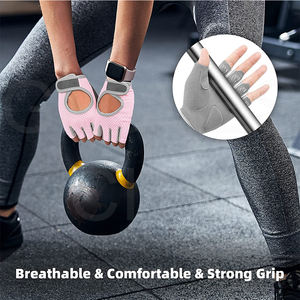 Venta al por mayor de guantes de fitness de medio dedo personalizado transpirable negro silicona impresa Palma para gimnasio guantes de levantamiento de pesas de GLOVES City - Product Image 3