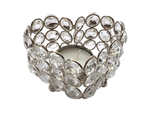 Brassworld inde luxe photophore bougeoir ensemble personnalisable laiton métal cristal en relief noël candélabre perles de verre - Product Image 5