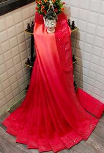 Look le plus magnifique pour la réception Broderie en soie avec imprimé et chemisier non cousu Couleur bleu ciel Vêtements pour femmes indiennes à bas prix - Product Image 4