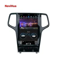 NaviHua-Autoradio avec écran vertical de 13,6 pouces, lecteur DVD, navigation, vidéo, style Tesla, pour Jeep Grand Cherokee (2014-20)