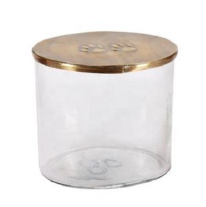 Urna para Mascotas con Huella de Pata, Urna de Vidrio con Huella de Pata, Urna de Vidrio en Forma de Corazón con Huella de Pata, Urna para Mascotas con Impresión de Huella de Pata - Product Image 1